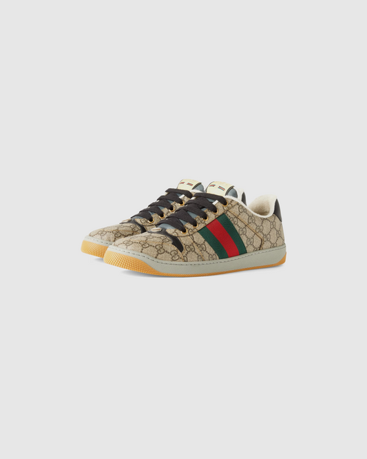 Gucci Men's Screener Trainer - Beige Ebony