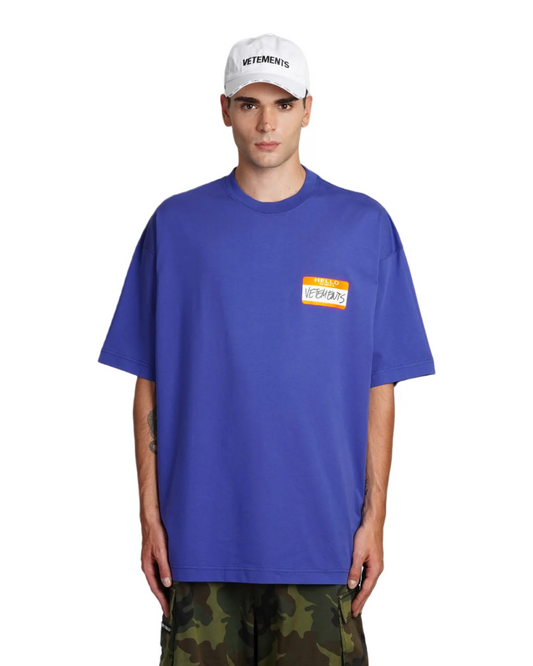 Vetements My Name Is Vetements T-shirt ((Royal Blue)
