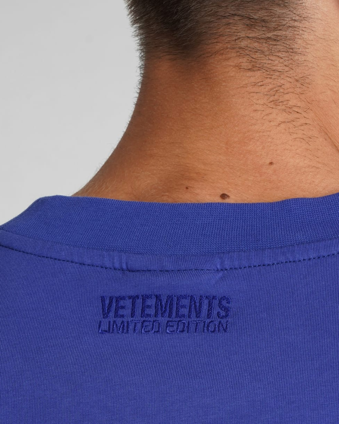 Vetements My Name Is Vetements T-shirt ((Royal Blue)