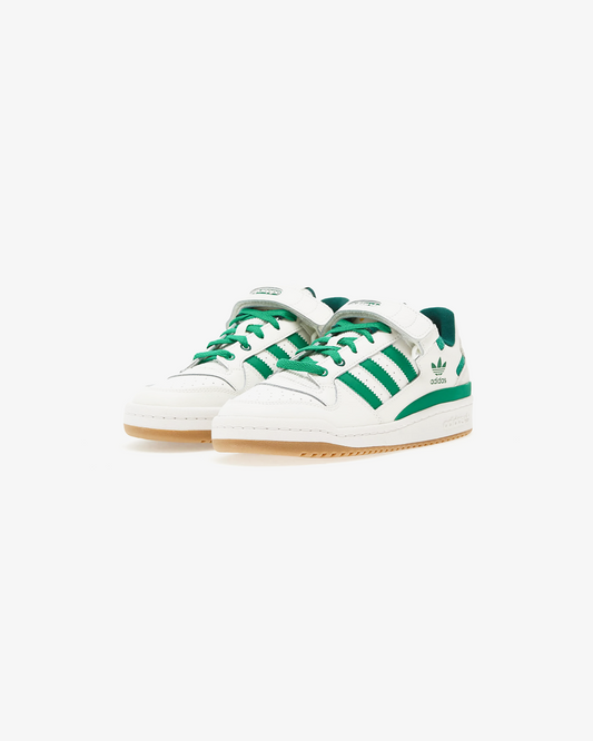 Adidas Originals Forum Low Shoe In Cloud White Green Gum
