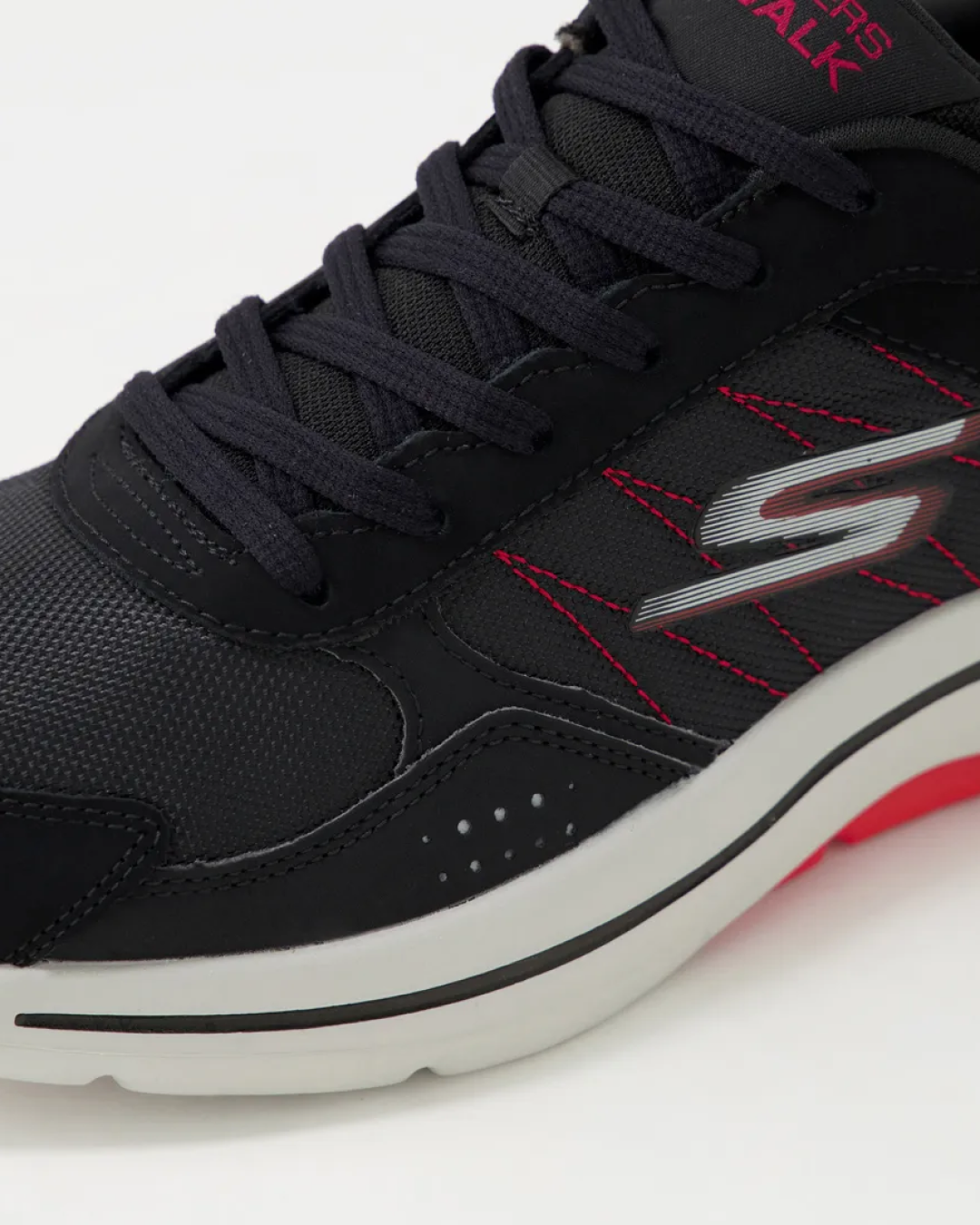 Skechers Men’s Go Walk Arch Fit Security In Black/Red Color Sneakers