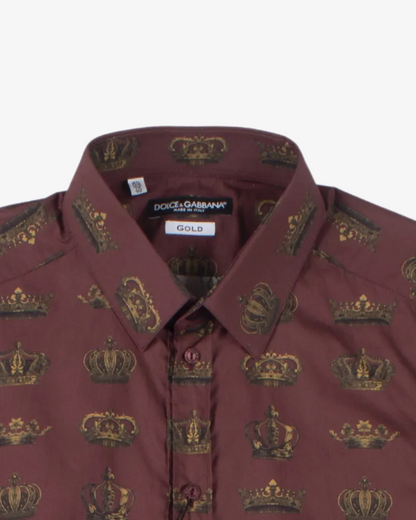 Dolce & Gabbana Crown Print Shirt