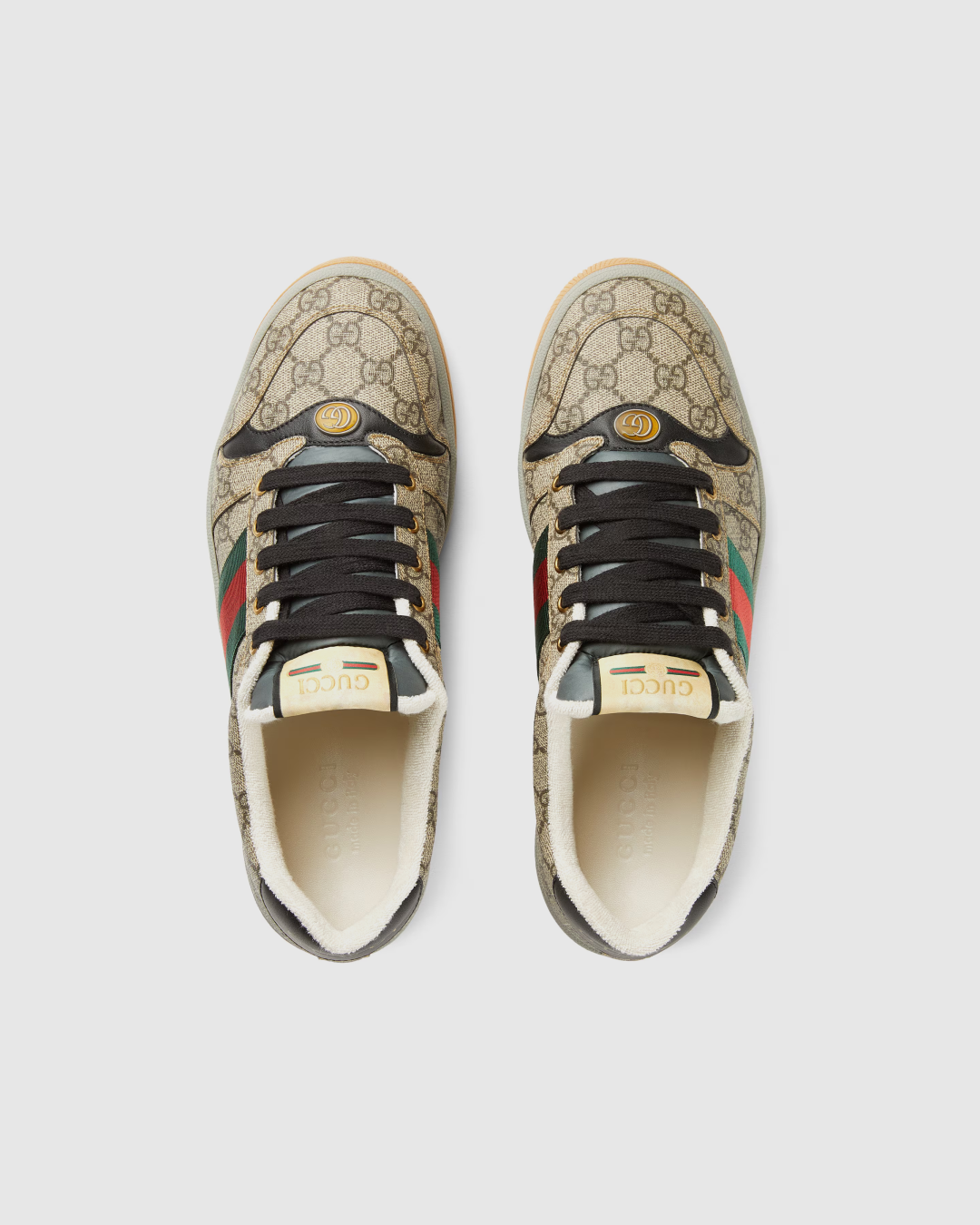 Gucci Men's Screener Trainer - Beige Ebony