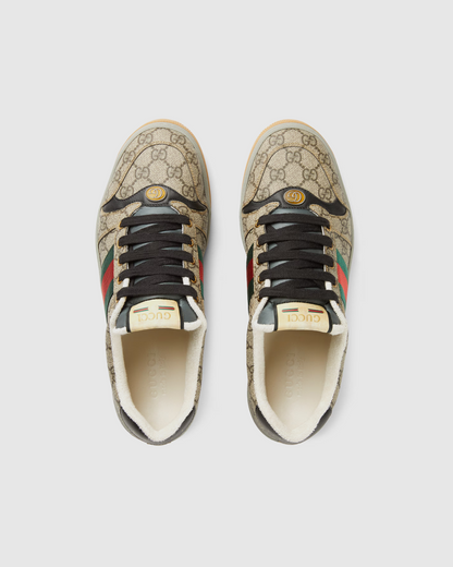 Gucci Men's Screener Trainer - Beige Ebony