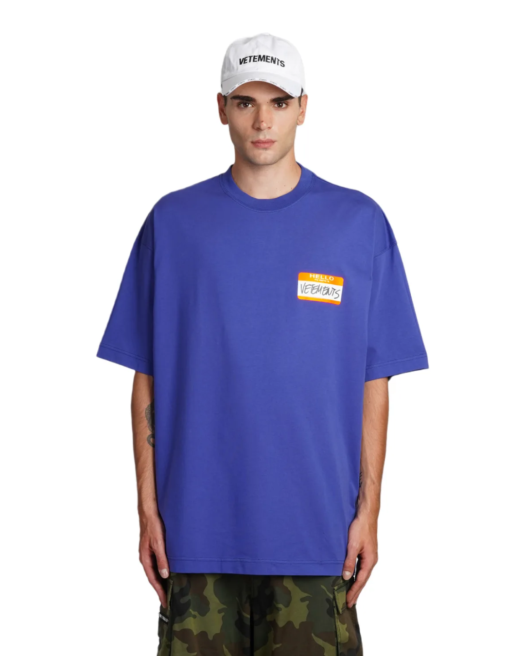 Vetements My Name Is Vetements T-shirt ((Royal Blue)