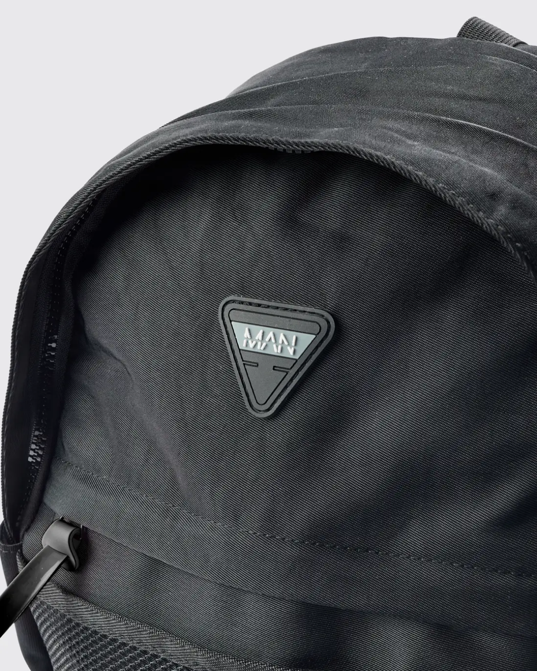 BoohooMAN Man Badge Rucksack (Black)