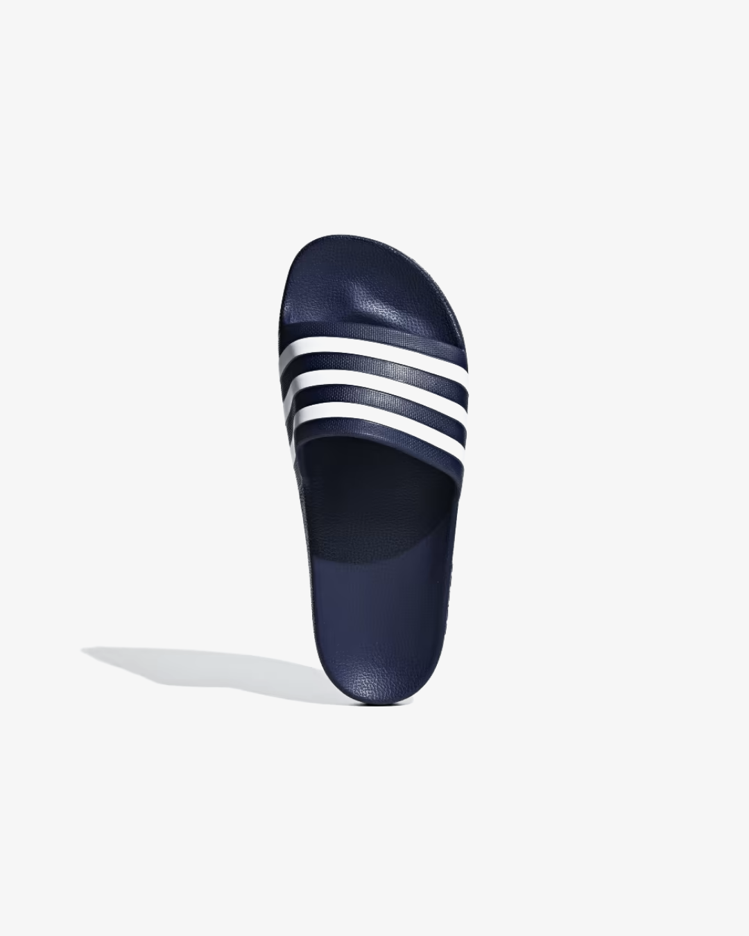 Adilette Aqua Slides In Dark Blue And Cloud White