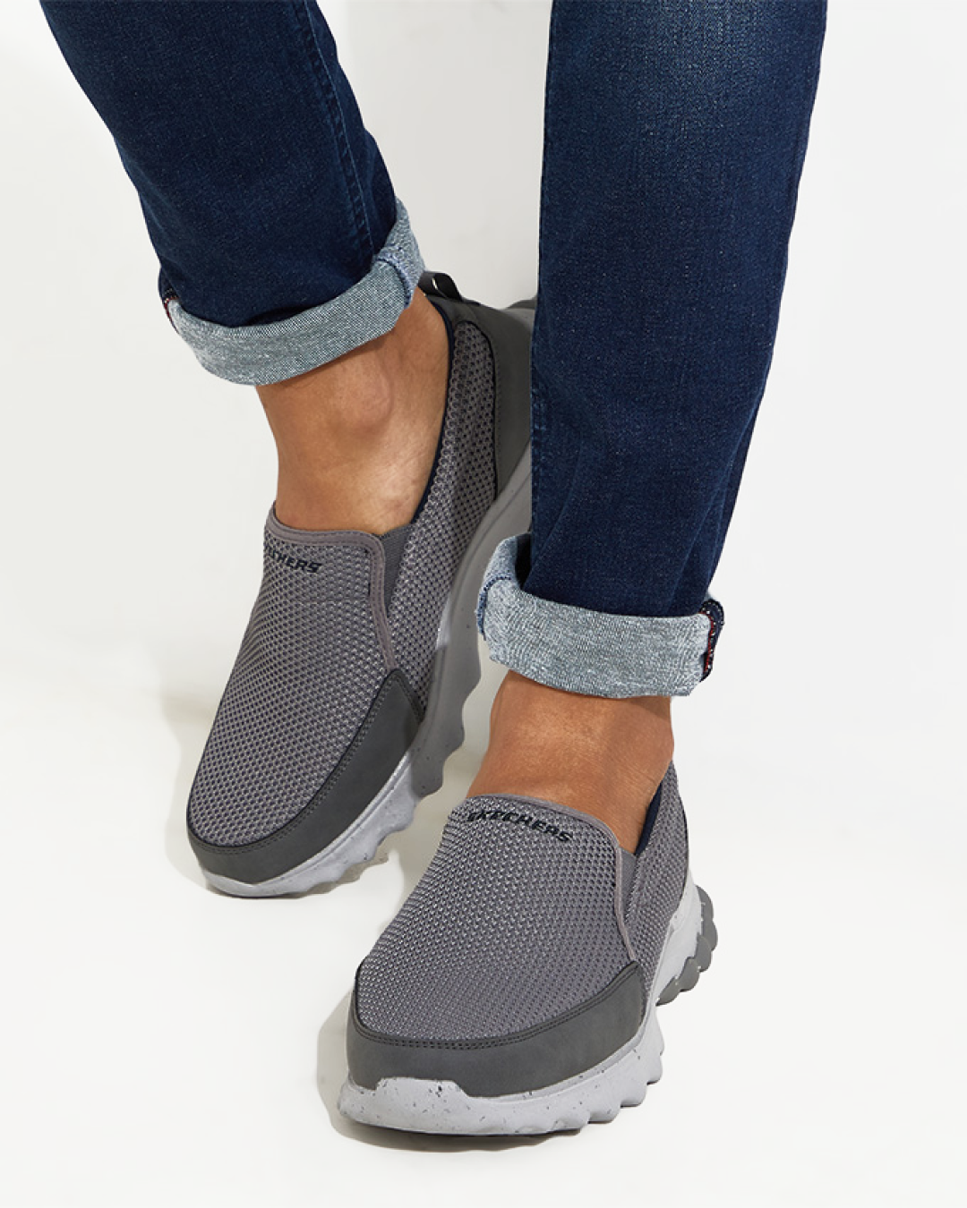 Skechers Men’s Relaxed Fit In Charcoal Color Sneakers