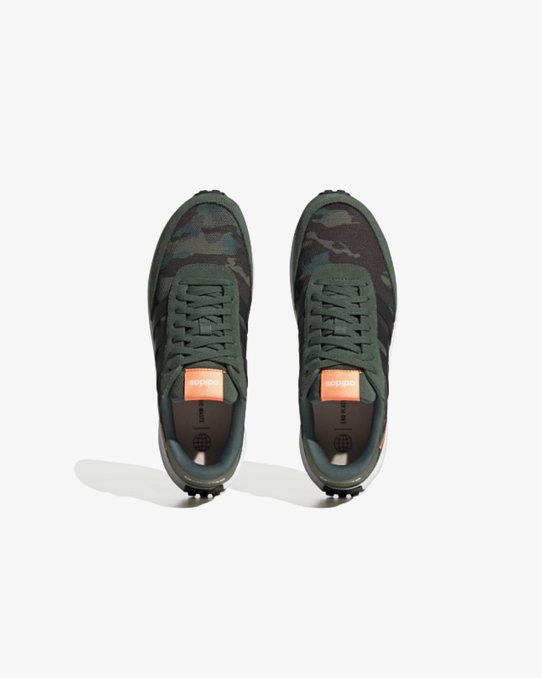 Adidas Run 70S Green Oxide Core Black Screaming Orange Sneakers