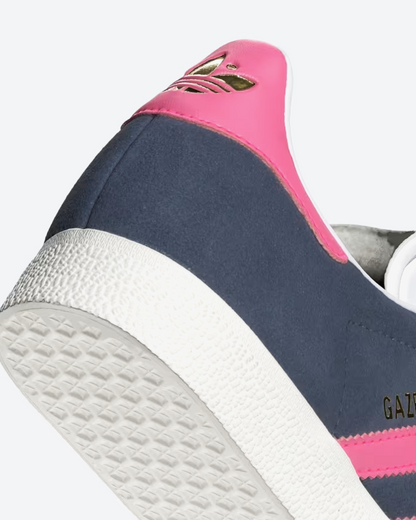 Adidas Originals Gazelle Preloved Ink Lucid Pink Gold Metallic Sneakers