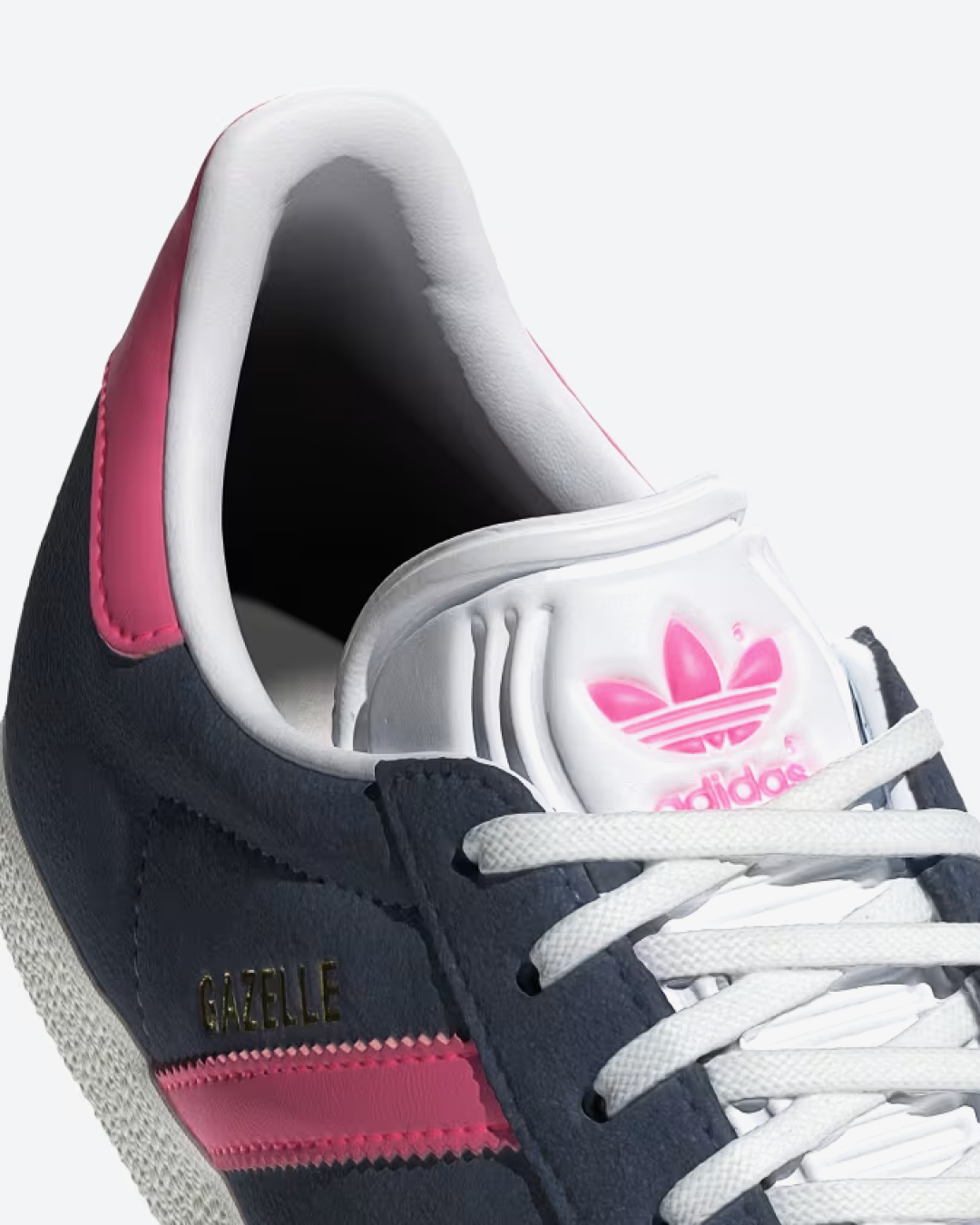 Adidas Originals Gazelle Preloved Ink Lucid Pink Gold Metallic Sneakers