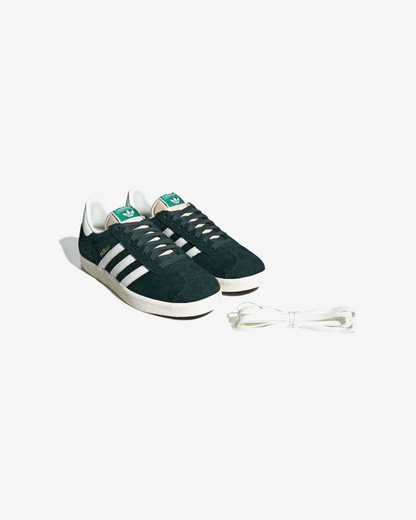 Adidas Originals Gazelle Dark Green Off White Cream White Sneakers