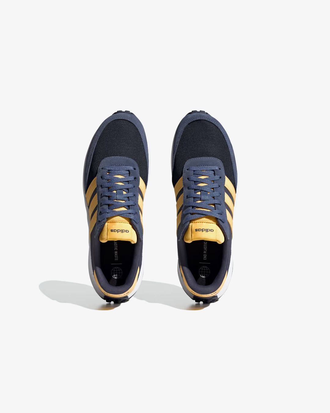 Adidas Run 70s Lifestyle Running Shoes in Legend Ink Bold Gold And Crew Blue