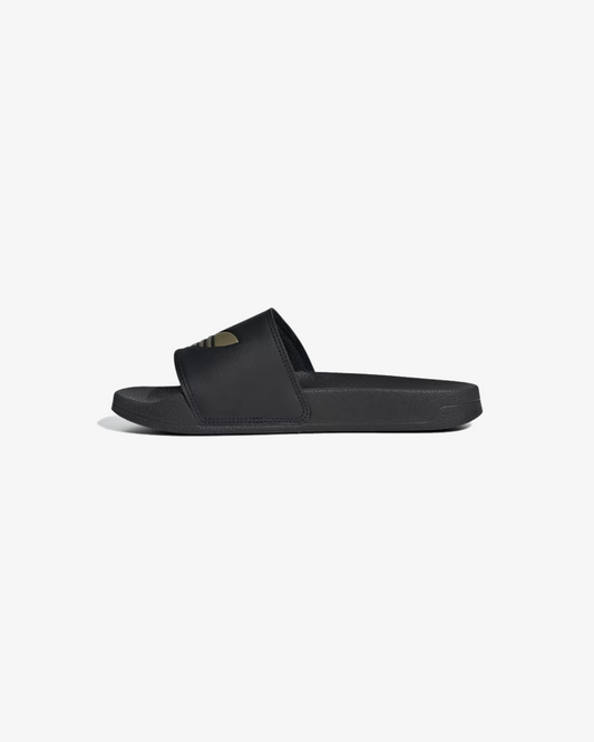 Adilette Lite Slides In Core Black And Matte Gold