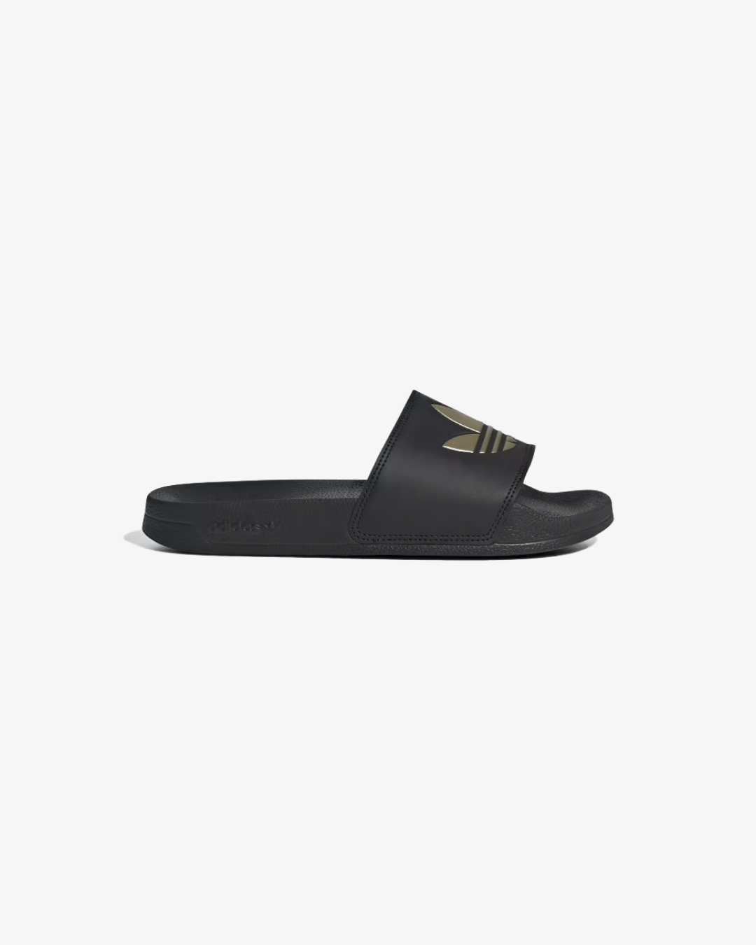 Adilette Lite Slides In Core Black And Matte Gold