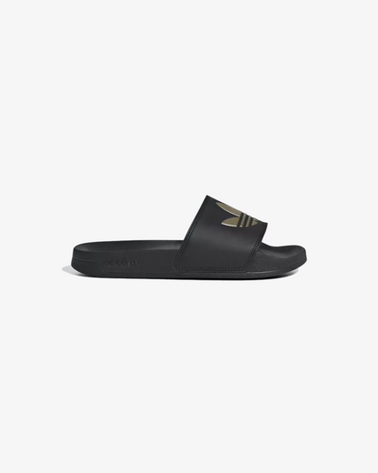 Adilette Lite Slides In Core Black And Matte Gold