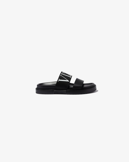 Valentino Garavani VLTN Slide Sandals in Leather