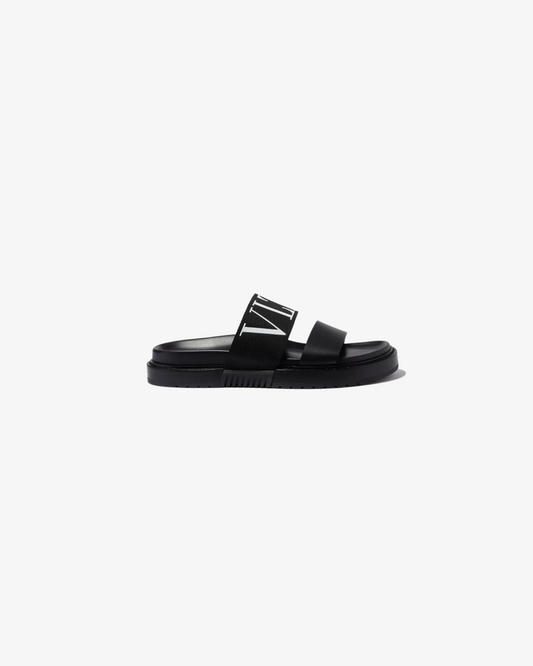 Valentino Garavani VLTN Slide Sandals in Leather