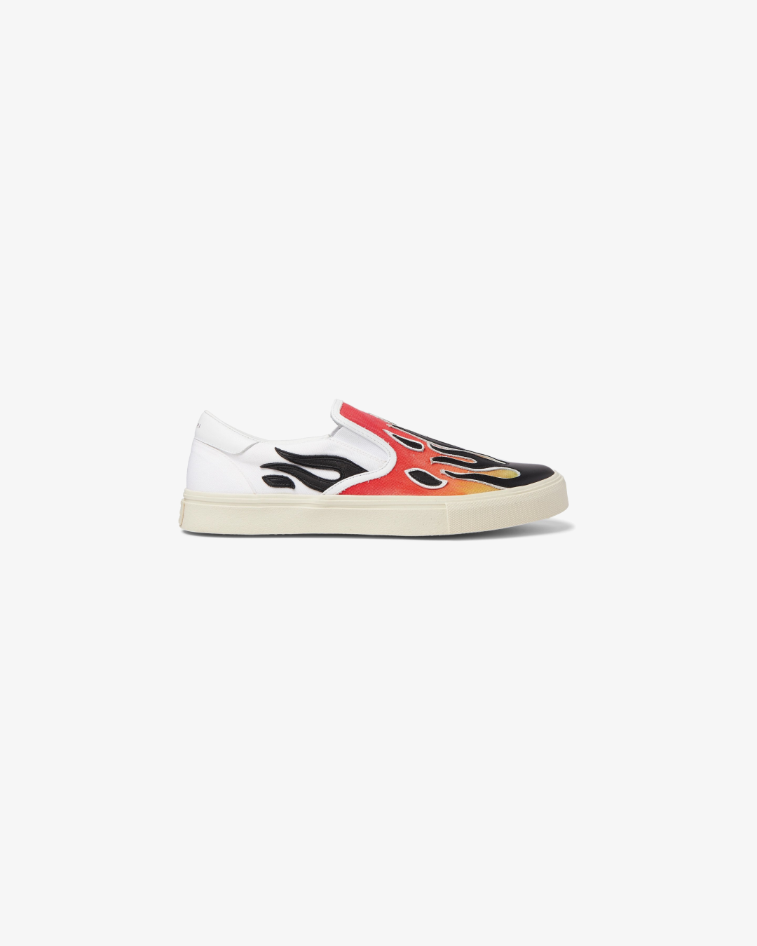 Amir Flame Leather-Appliquéd Canvas Slip-On Sneakers